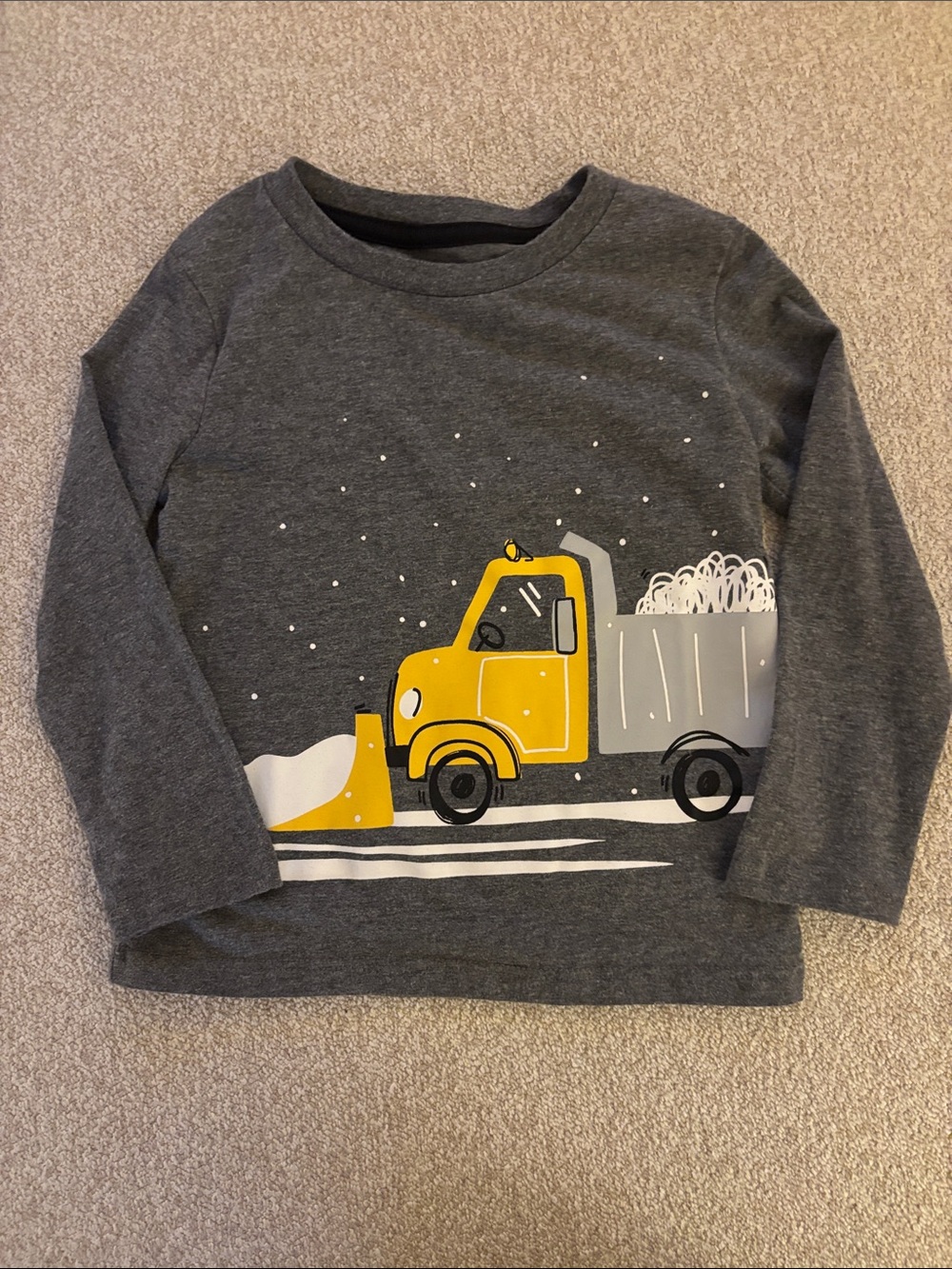 Kids' Gray Long-Sleeve Snowplow Shirt -3T